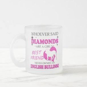 Tasse Givré Cadeaux anglais en verre de vin de bouledogue pour