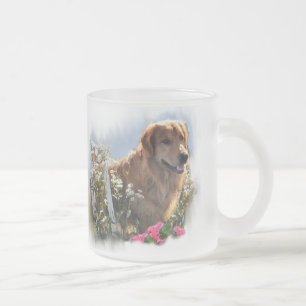 Tasse Givré Cadeaux d'amants de golden retriever