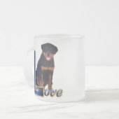 Tasse Givré Cadeaux d'art Rottweiler (Devant gauche)