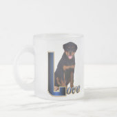 Tasse Givré Cadeaux d'art Rottweiler (Gauche)