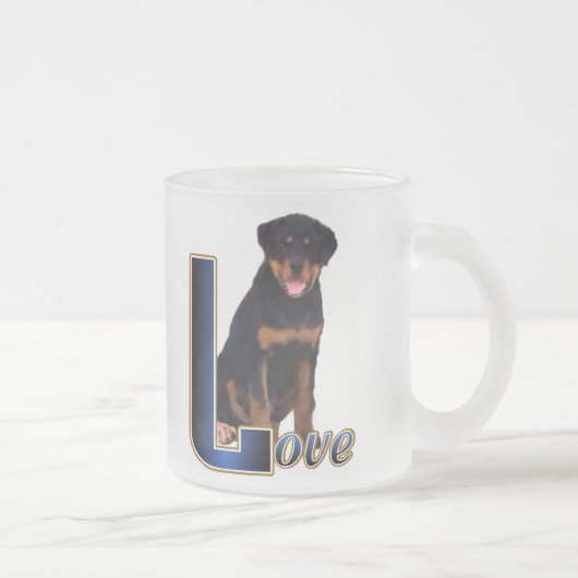 Tasse Givré Cadeaux d'art Rottweiler (Droit)