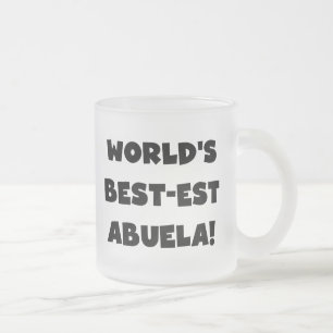 Tasse Givré Cadeaux noirs et blancs du Meilleur-est Abuela du