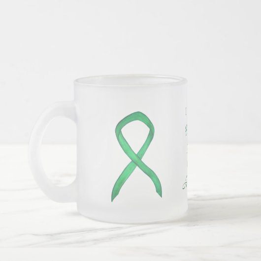 Tasse Givré Cancer surrénal Écran de sensibilisation verte Rub (Gauche)