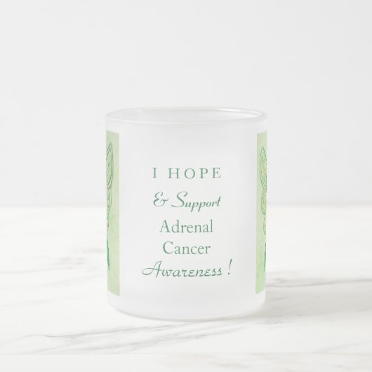 Tasse Givré Cancer surrénal Sensibilisation verte Ruban Angel (Centre)