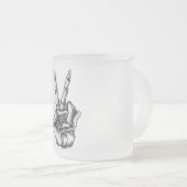 Tasse Givré Canette Main Crâne Paix et Amour (Devant droit)