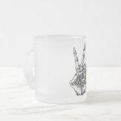 Tasse Givré Canette Main Crâne Paix et Amour (Devant gauche)