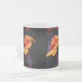 Tasse Givré Canna Lys sur noir avec bleu (Devant gauche)