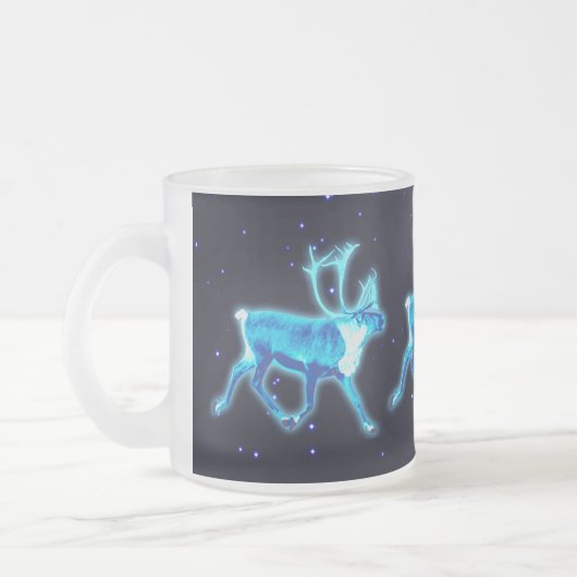 Tasse Givré Caribou bleu (rennes) (Gauche)