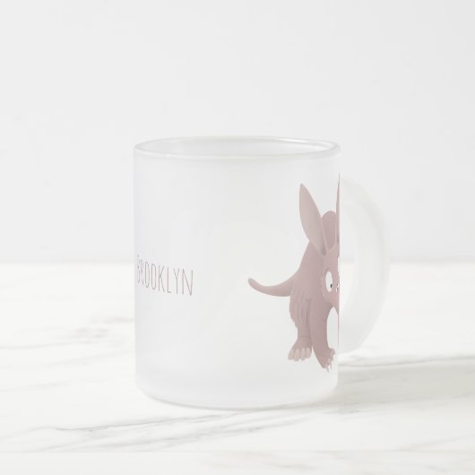 Tasse Givré Caricature amusante de Aardvark (Devant droit)