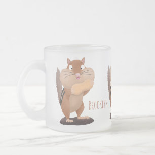 Tasse Givré Caricature de chipmunk à grosses joues mignonnes