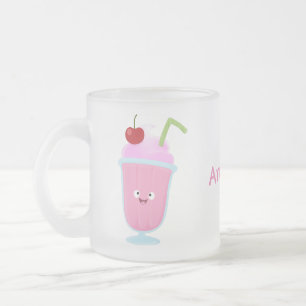Tasse Givré Caricature de crème glacée de fraise mignonne