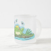 Tasse Givré Caricature de grenouille vert mignon (Devant droit)