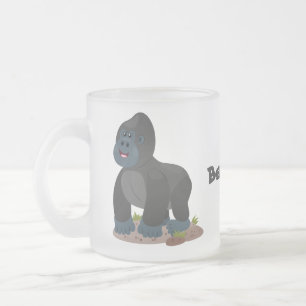 Tasse Givré Caricature de gros gorilles joyeux