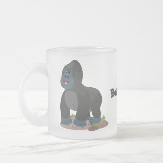 Tasse Givré Caricature de gros gorilles joyeux (Gauche)