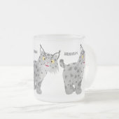 Tasse Givré Caricature de lynx de lynx de lynx (Devant droit)