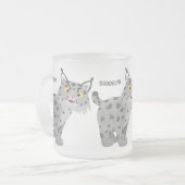 Tasse Givré Caricature de lynx de lynx de lynx (Devant gauche)