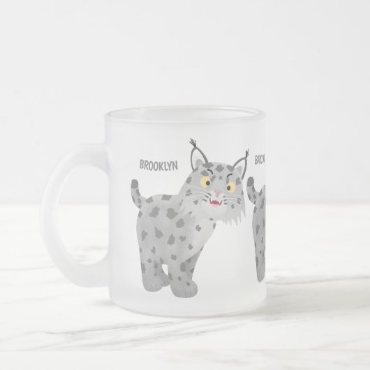 Tasse Givré Caricature de lynx de lynx de lynx (Gauche)