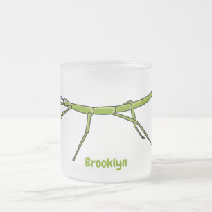 Tasse Givré Caricature de mignon rouge vert avec des visages h