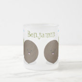 Tasse Givré Caricature de noix de coco kawaii joyeux (Centre)