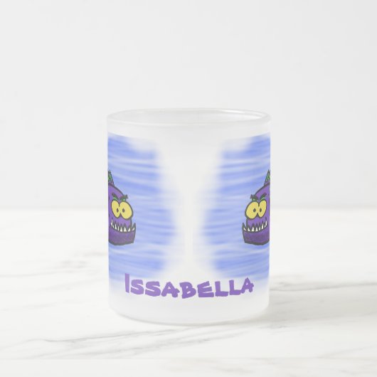 Tasse Givré Caricature de poisson de Piranha (Centre)