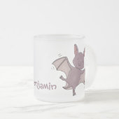 Tasse Givré Caricature de vol de chauve-souris (Devant droit)