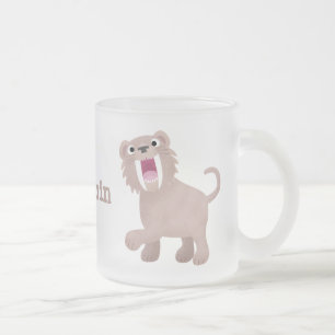 Tasse Givré Caricature du tigre mignon Saber Toothed Smilodon