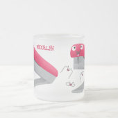 Tasse Givré Caricature en agrafeuse rouge pâle (Centre)