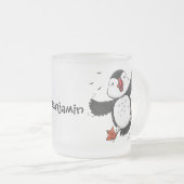 Tasse Givré Caricature en bleu bouffin joyeux (Devant droit)