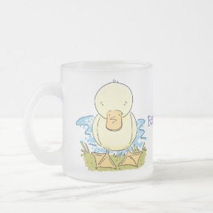 Tasse Givré Caricature jaune mignon pour canard bébé