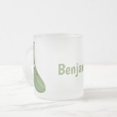 Tasse Givré Caricature joyeux de courgettes mignonnes (Devant gauche)