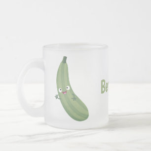 Tasse Givré Caricature joyeux de courgettes mignonnes