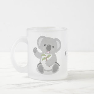 Tasse Givré Caricature joyeux koala agitant