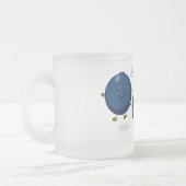 Tasse Givré Caricature mignonne de bleuets violets (Gauche)