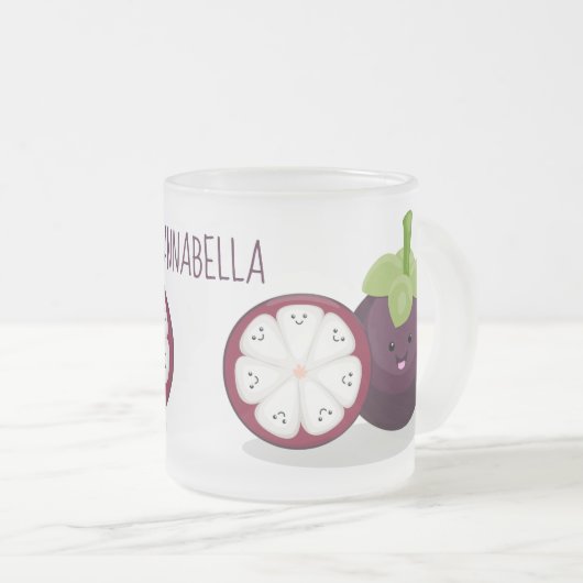 Tasse Givré Caricature mignonne mauve mangouste (Devant droit)