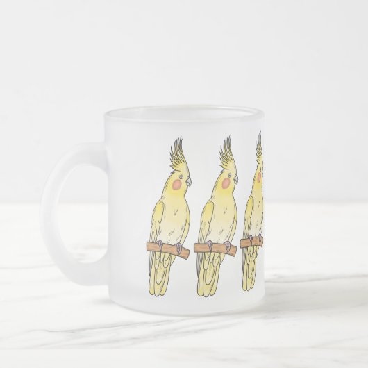 Tasse Givré Caricature pour oiseaux Cockatiel (Gauche)