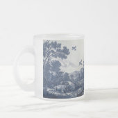 Tasse Givré Carrelage bleu Delft - Bovins et oiseaux (Gauche)