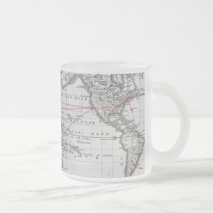 Tasse Givré Carte aéronautique vintage du monde
