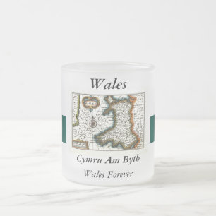 Tasse Givré Carte et/ou drapeau du Pays de Galles
