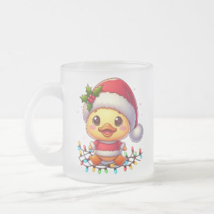 Tasse Givré Cartoon de canard de Noël Père Noël-68362