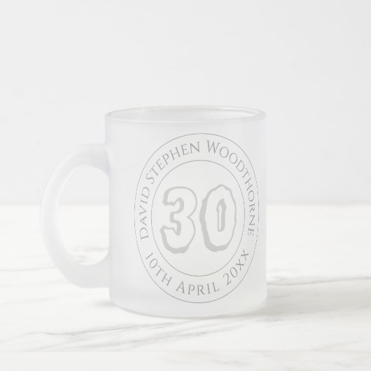 Tasse Givré Célébration Commémorative Anniversaire Personnalis (Gauche)