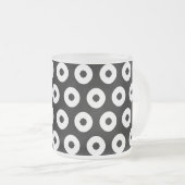Tasse Givré Cercles noirs et blancs (Devant droit)