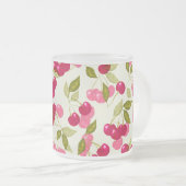 Tasse Givré Cerise rouge mûre. (Devant droit)