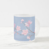 Tasse Givré Cerisiers en fleurs - Bleu de sérénité (Devant droit)
