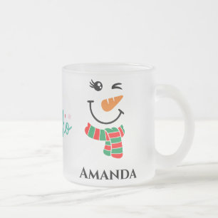 Tasse Givré Chanteur de Noël personnalisé avec hohoho