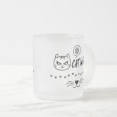 Tasse Givré Chat GPT IA drôle Pixel Cat / Citation Tech de Cha (Devant droit)