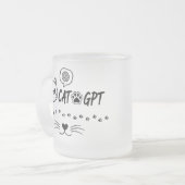 Tasse Givré Chat GPT IA drôle Pixel Cat / Citation Tech de Cha (Devant gauche)
