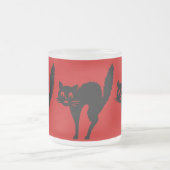 Tasse Givré Chat noir éffrayant avec arcade arrière pour hallo (Centre)