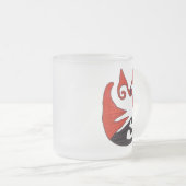 Tasse Givré Chat noir et rouge (Devant droit)