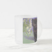 Tasse Givré Chat Van Gogh avec fleurs blanches (Devant droit)