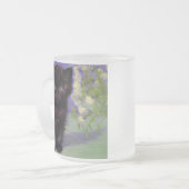 Tasse Givré Chat Van Gogh avec fleurs blanches (Devant gauche)